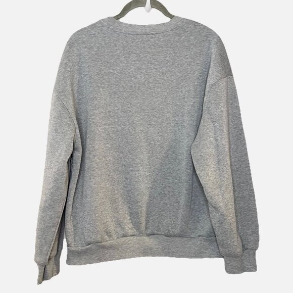 Women’s Size M Silly Goose University Sweatshirt College Fleece Crew Gray - Picture 2 of 4